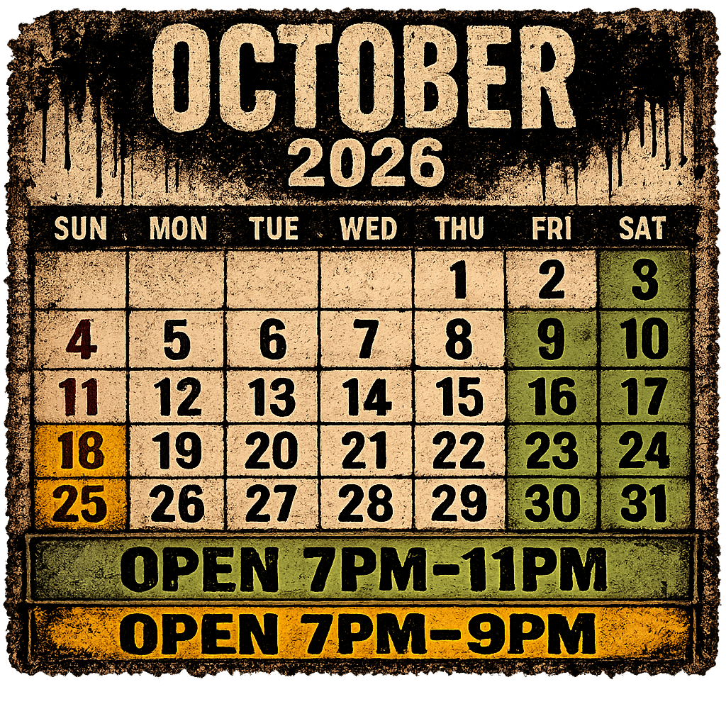 Terror At The Fair Schedule Hours Open Calendar 2026